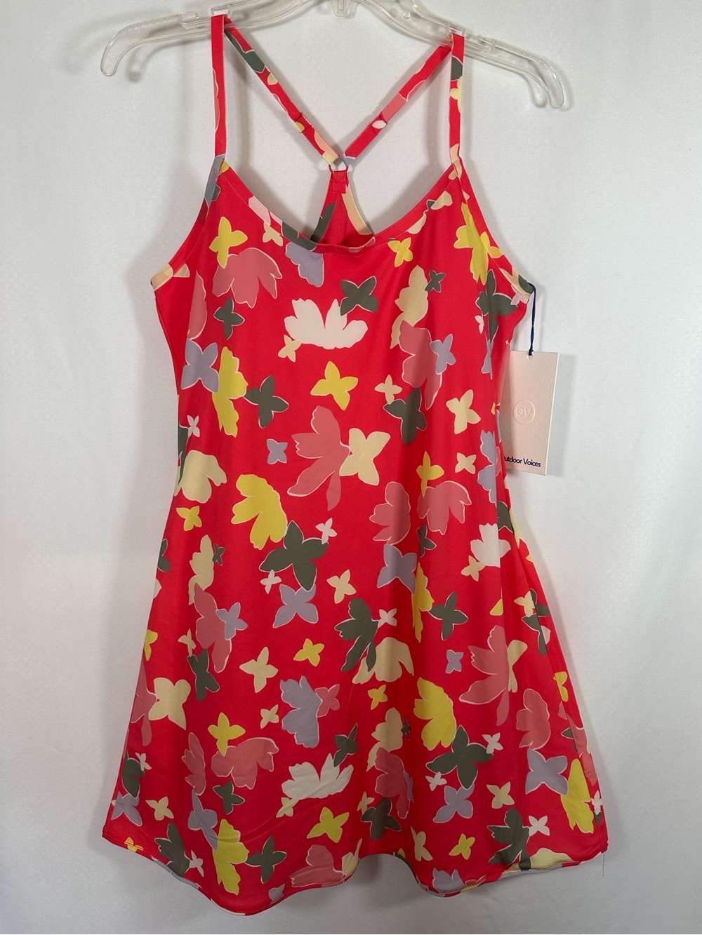 Outdoor Voices Slice of Life Pink Floral Athletic Exercise Dress M NWT